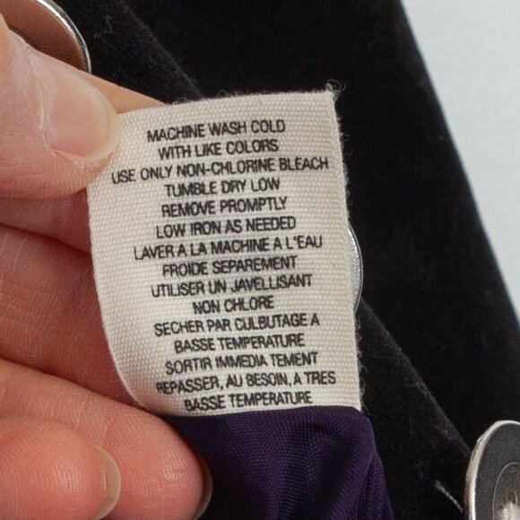 Anthropologie Floreat Edith Velvet Military Blazer Jacket Size 4 Black Goth Y2K - Picture 12 of 12